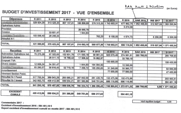 investissement NLV 2017